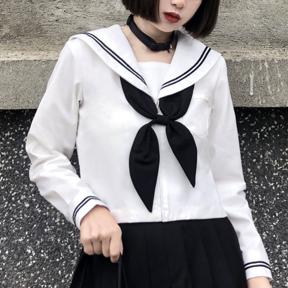 Black White Classic girl JK uniform set
