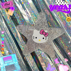 Bling kitty star hair clip