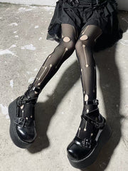 Broken shooting star tights