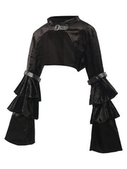 Buckle bolero with layered sleeves