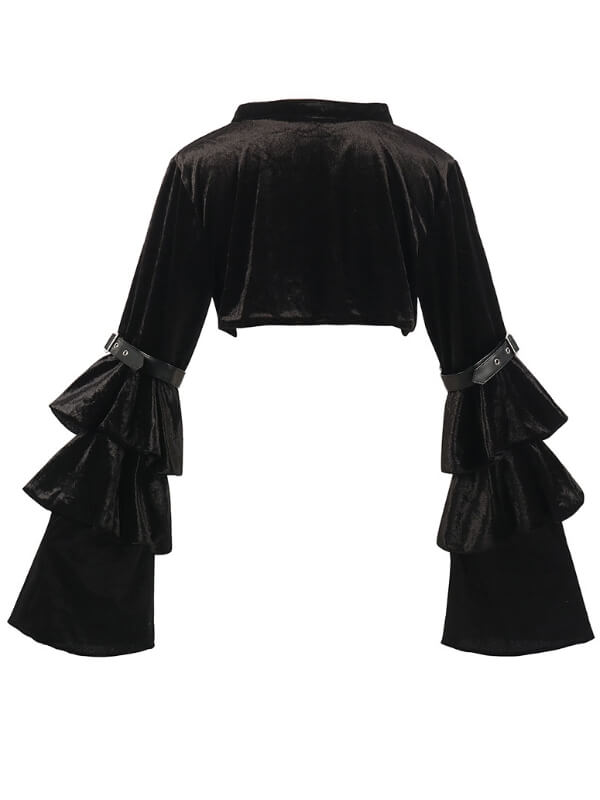 Buckle bolero with layered sleeves