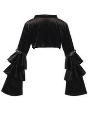 Buckle bolero with layered sleeves