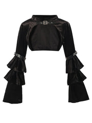 Buckle bolero with layered sleeves