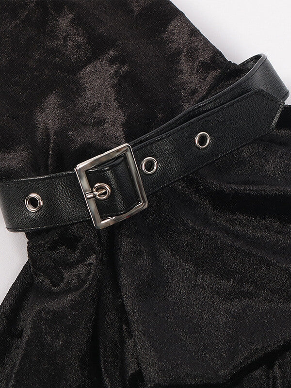 Buckle bolero with layered sleeves