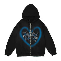 Bunny love heart hoodie