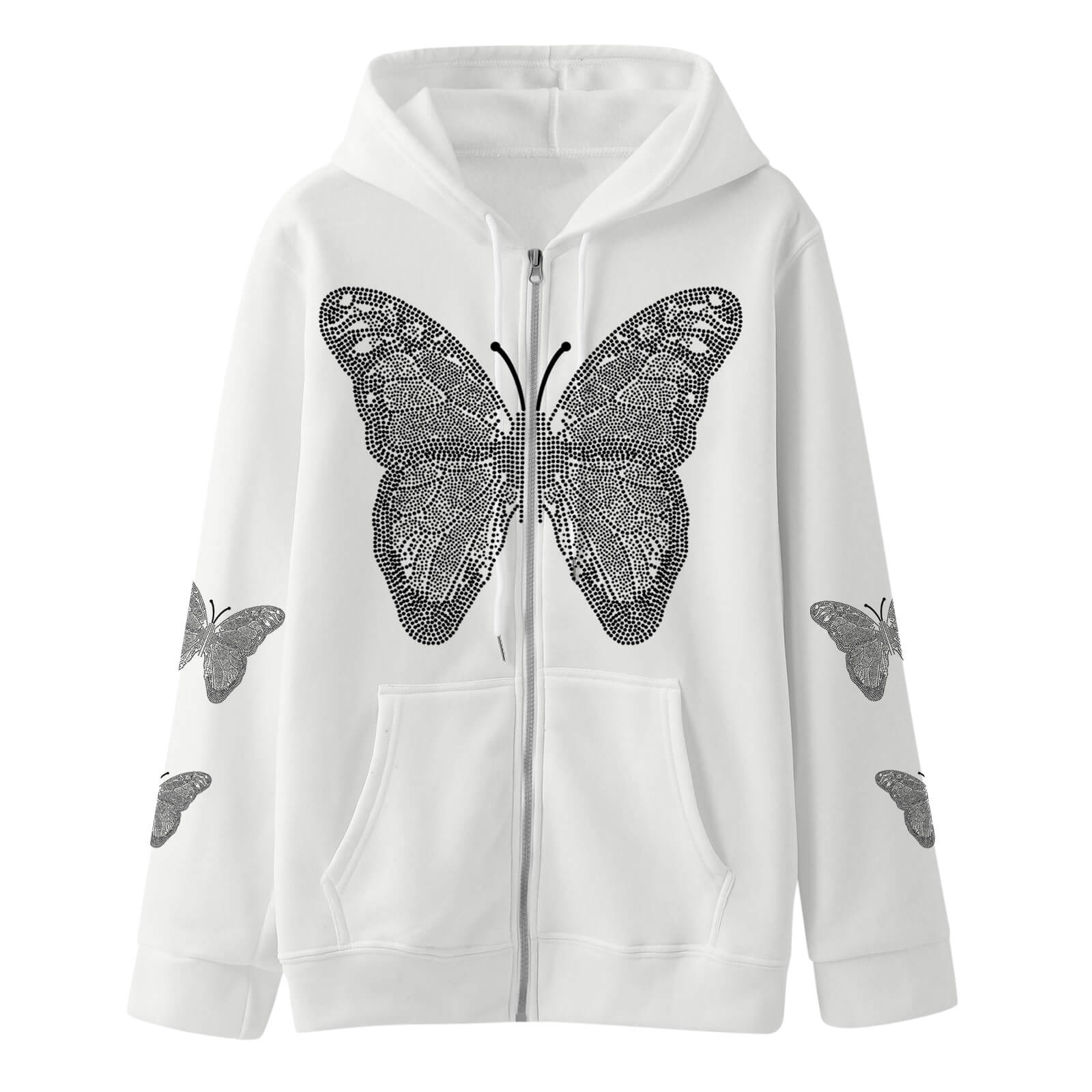 Butterflies zipper hoodie