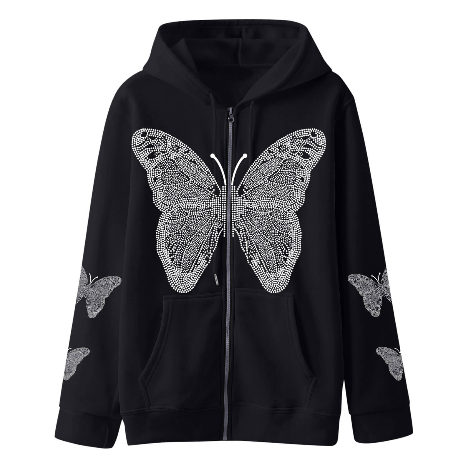 Butterflies zipper hoodie