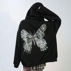 Butterfly y2k hoodie jacket