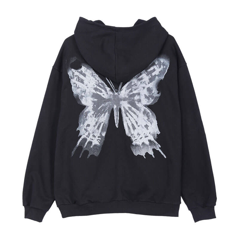 Butterfly y2k hoodie jacket