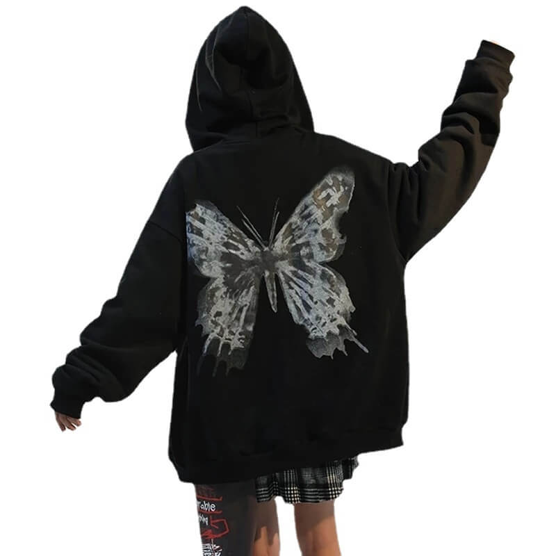 Butterfly y2k hoodie jacket
