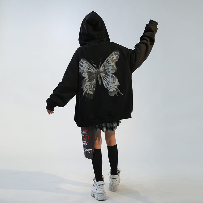 Butterfly y2k hoodie jacket