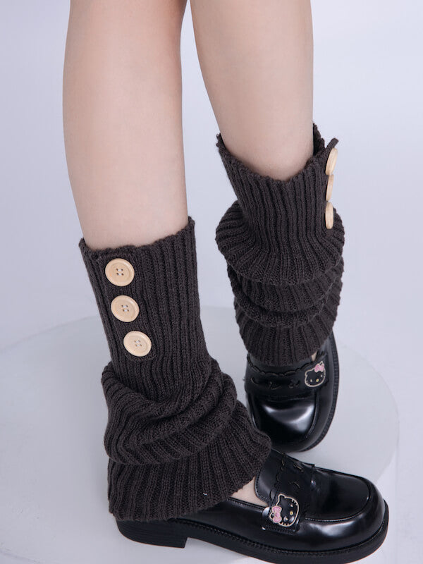 Buttons girly leg warmers