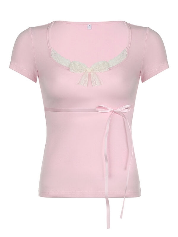 Candice ribbon bow top