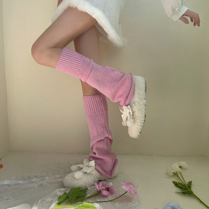 Candy color winter leg warmers
