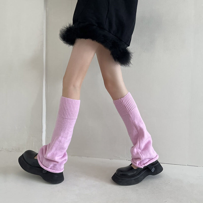 Candy color winter leg warmers