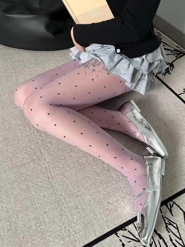 Candy dots thin tights