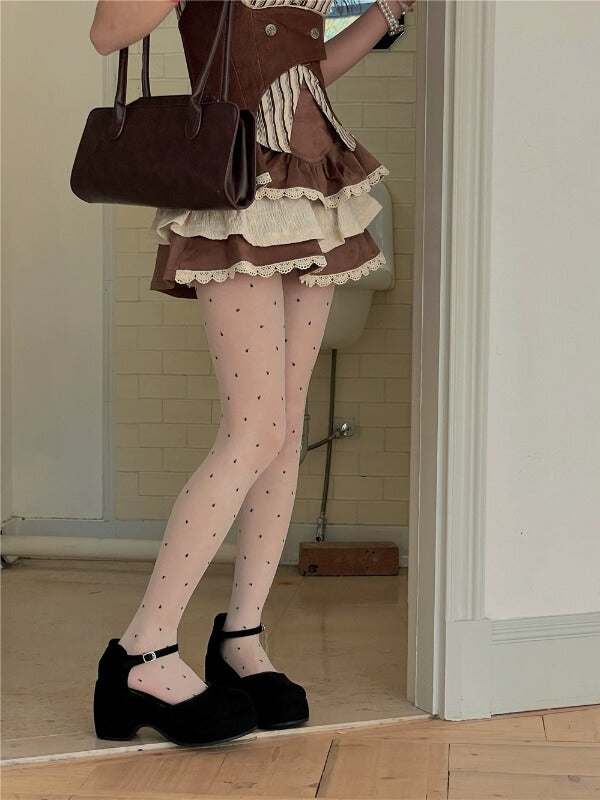 Candy dots thin tights