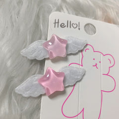 Candy star wings hair clips