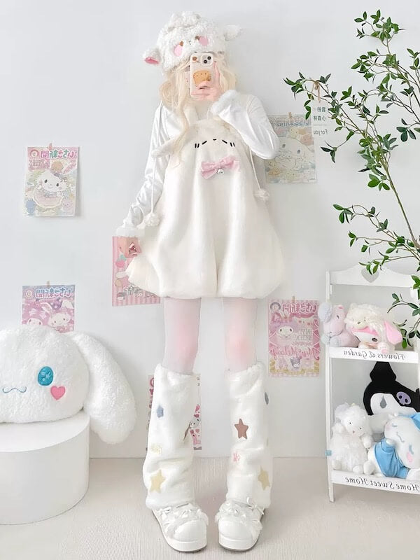 Candy stars fluffy leg warmers