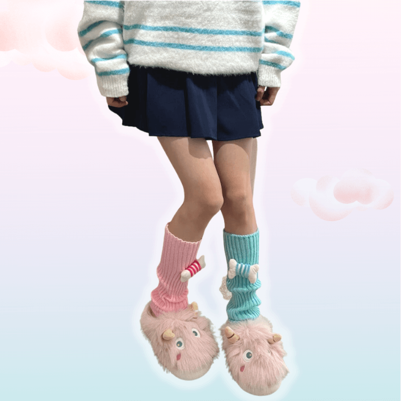 Candy bones y2k leg warmers