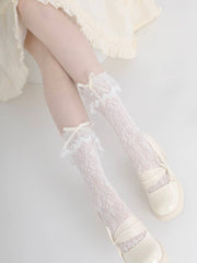 Floral lace lolita socks