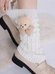 Fluffy bear leg warmers