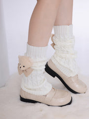 Fluffy bear leg warmers