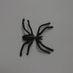 Goth black spider earring