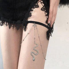 Gothic aesthetic snake garter