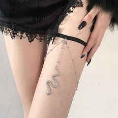 Gothic aesthetic snake garter