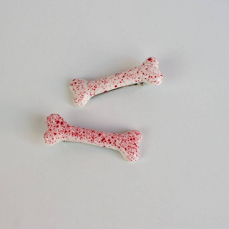 Halloween creepy bone hair pins