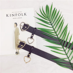Harajuku gothic heart buckle belt