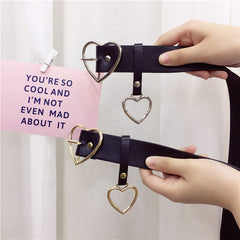 Harajuku gothic heart buckle belt