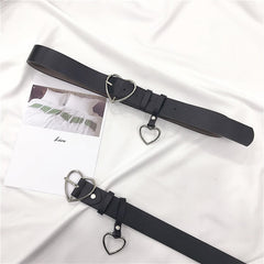 Harajuku gothic heart buckle belt