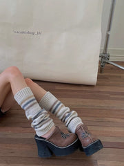 Jfashion stripes leg warmers