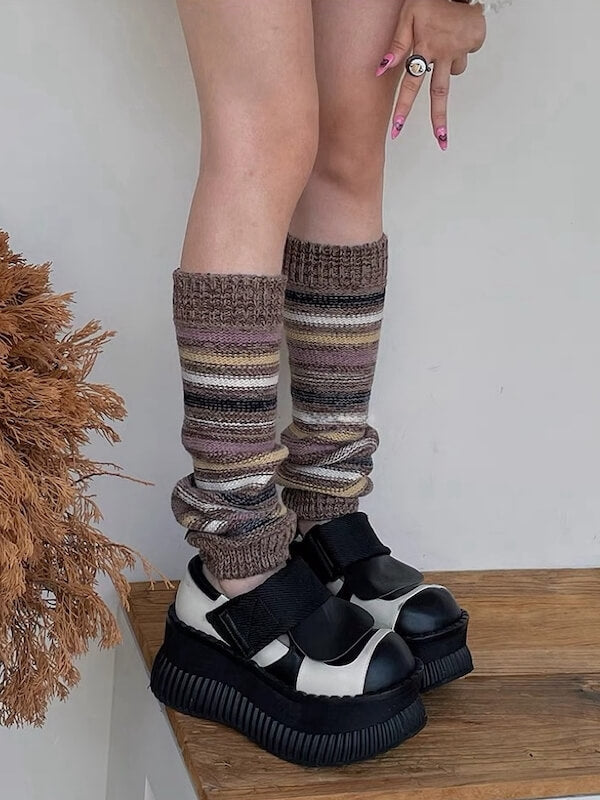 Jfashion stripes leg warmers