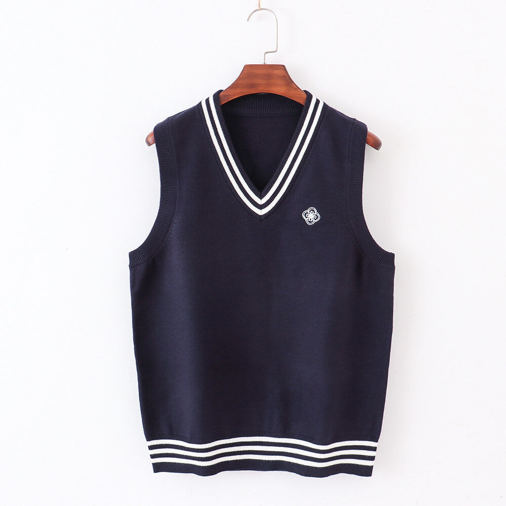 JK spring V-neck knit sweater vest