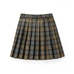 Green JK vintage plaid uniform skirt