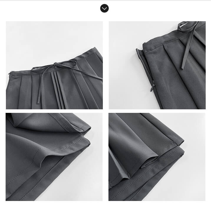 Knotbow pleated mini skirt