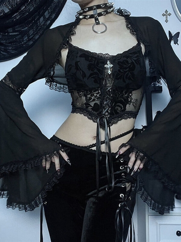 Lace cute goth bolero