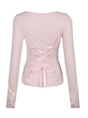 Lace pink top