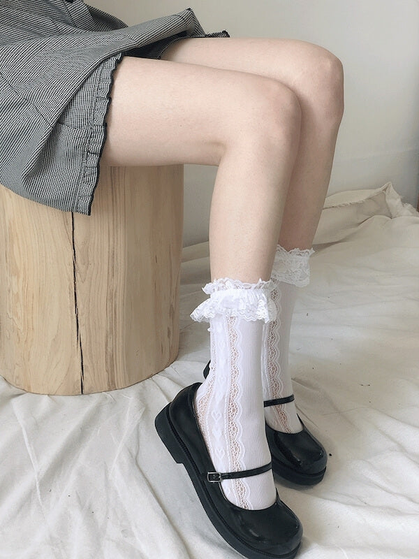 Lolita hearts socks