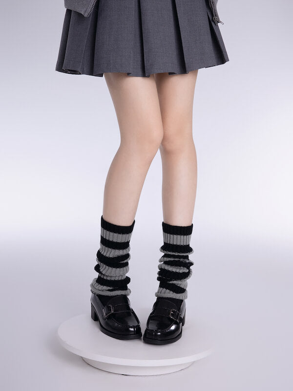 Lolita punk stripes leg warmers