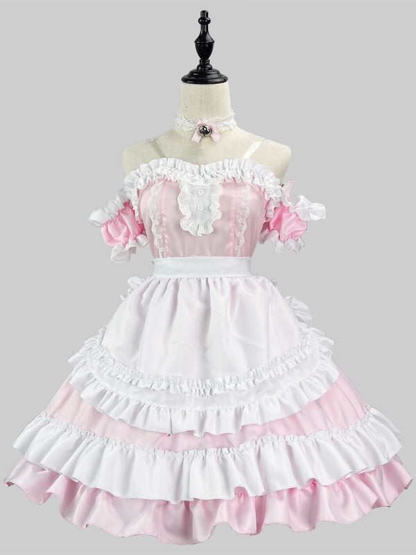 Pink cafe maid dress