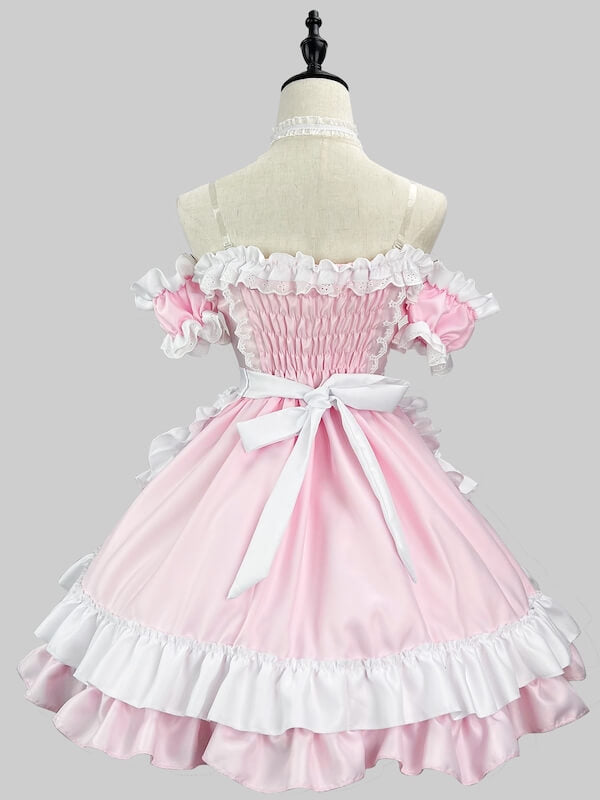 Pink cafe maid dress