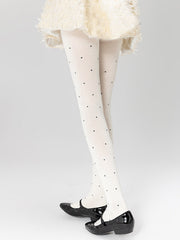 Polka dot autumn tights