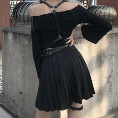 Punk lolita sweet killer suspender loop belt