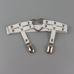 Sweet punk heart garter clip