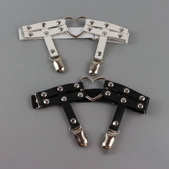 Sweet punk heart garter clip