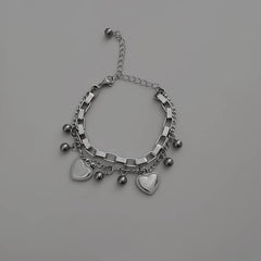 Y2k alternative hearts bracelet